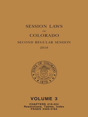 cover image of Colorado Session Laws